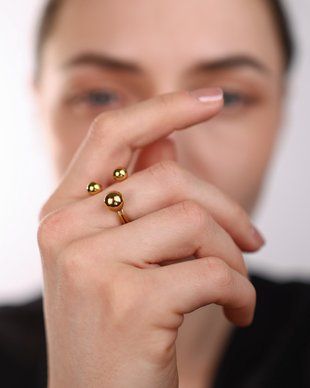 Каблучка DOTS Trio Gold k124 фото