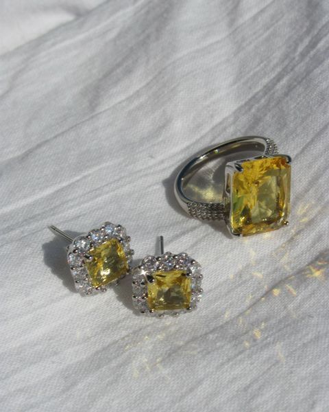 Сережки MAJESTY Yellow s089 фото