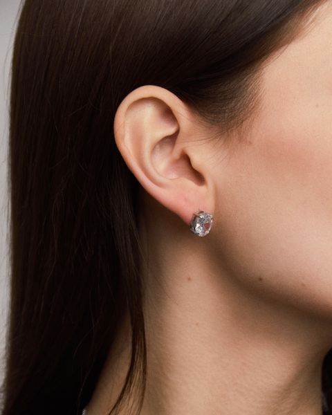 Сережки CLARITY OVAL Silver s105 фото