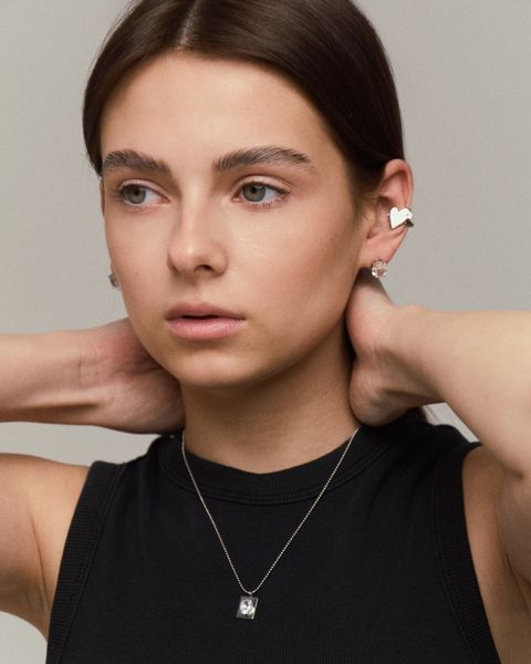 Сережки CLARITY OVAL Silver s105 фото