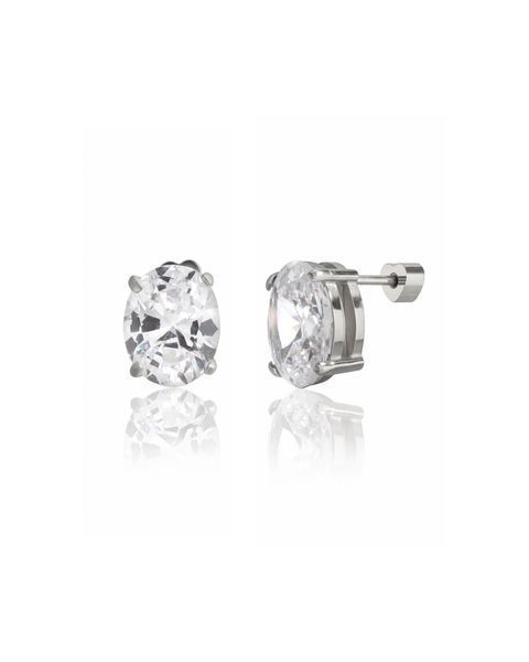 Сережки CLARITY OVAL Silver s105 фото