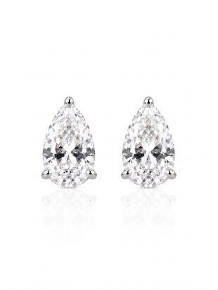 Сережки CLARITY PEAR Silver s106 фото
