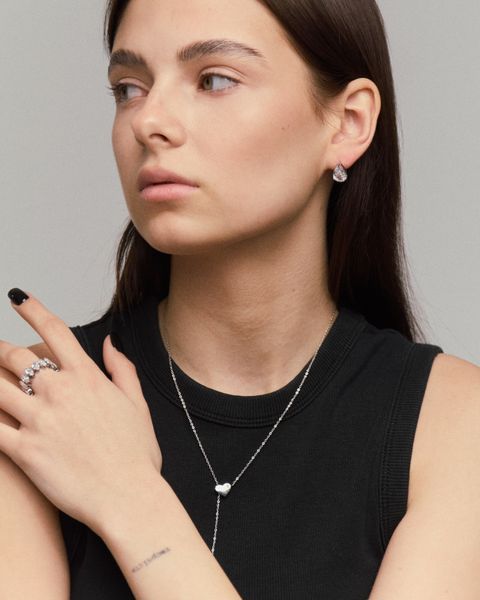 Сережки CLARITY PEAR Silver s106 фото