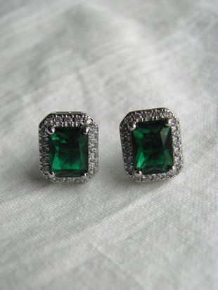 Сережки ROYAL Emerald s096 фото