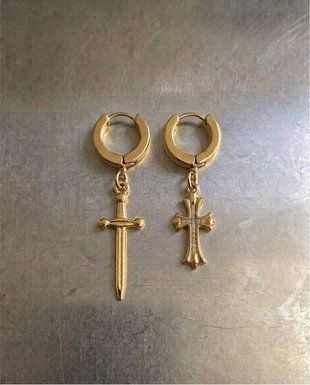 Сережки HOLY DAGGER Gold s122 фото